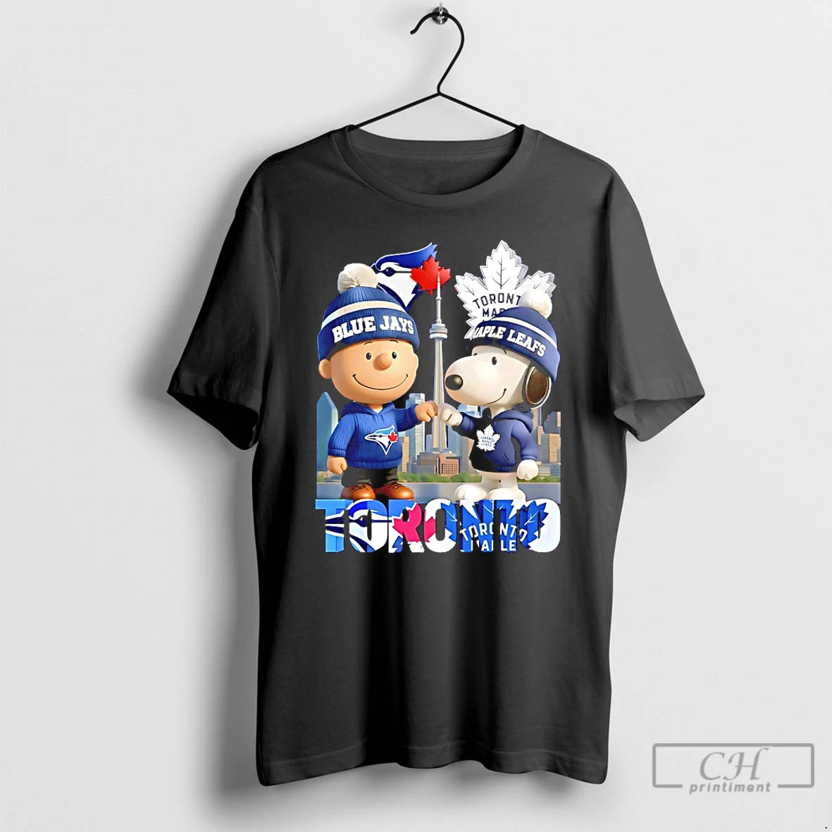 Classic Peanuts X Sports In Toronto Blue Jays And Maple Leafs T Shirts Hoodie Sweatshirt | PurePodTees.com