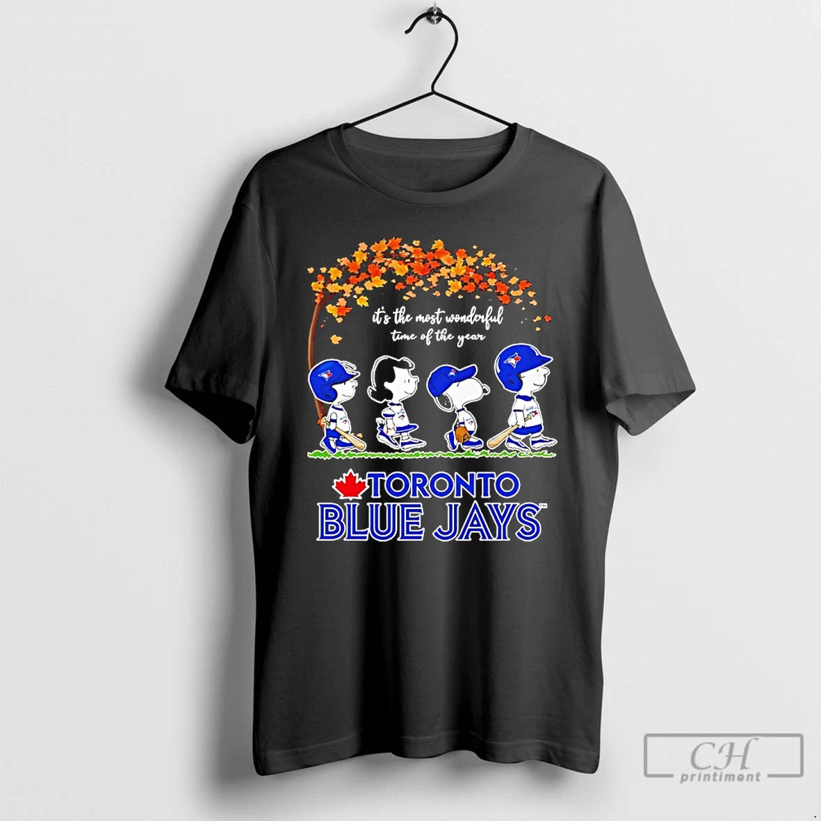 Classic Peanuts X Toronto Blue Jays 2025 Its The Most Wonderful Time Of The Year Shirt Hoodie Sweatshirt | PurePodTees.com