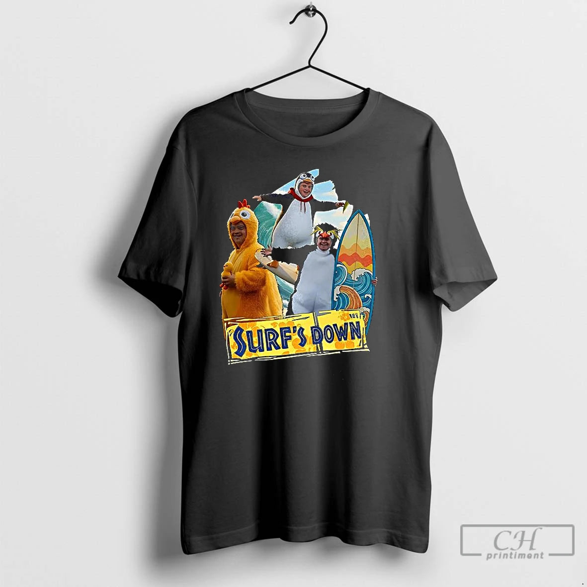 Classic Penguins X Surfs Down T Shirts Hoodie Sweatshirt | PurePodTees.com