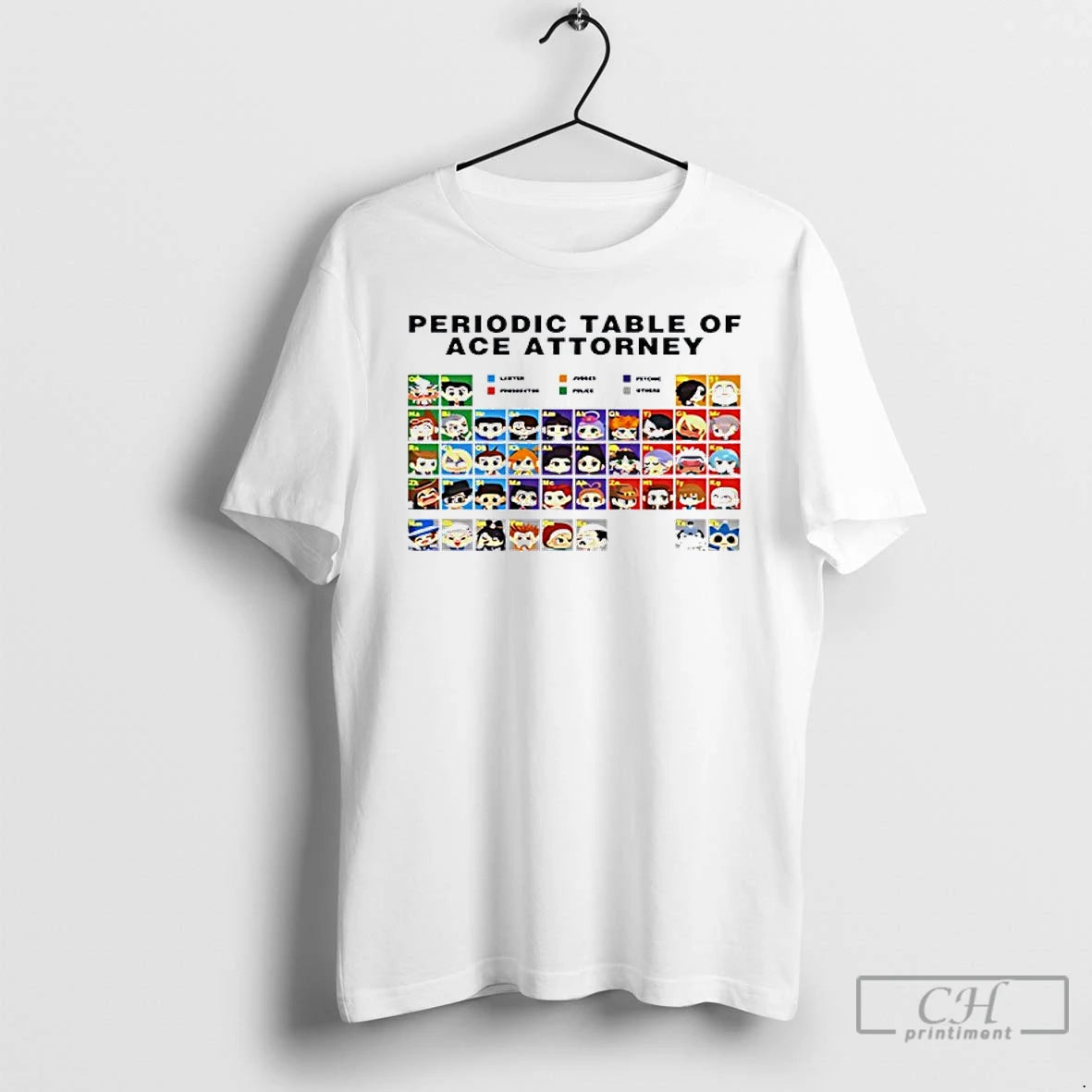 Classic Periodic Table Of Ace Attorney T Shirts Hoodie Sweatshirt | PurePodTees.com