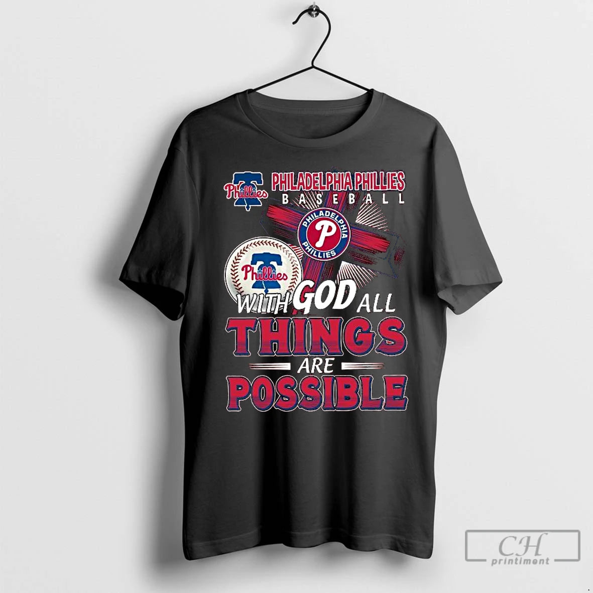 Classic Philadelphia Phillies Baseball With God All Things Are Possible 2025 Long Sleve Shirt Hoodie Sweatshirt