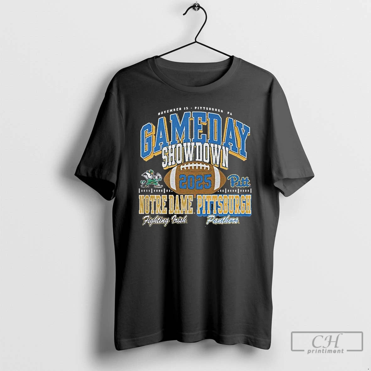 Classic Pitt Panthers Vs Notre Dame Fighting Irish 2025 Gameday Showdown T Shirts Hoodie Sweatshirt | PurePodTees.com