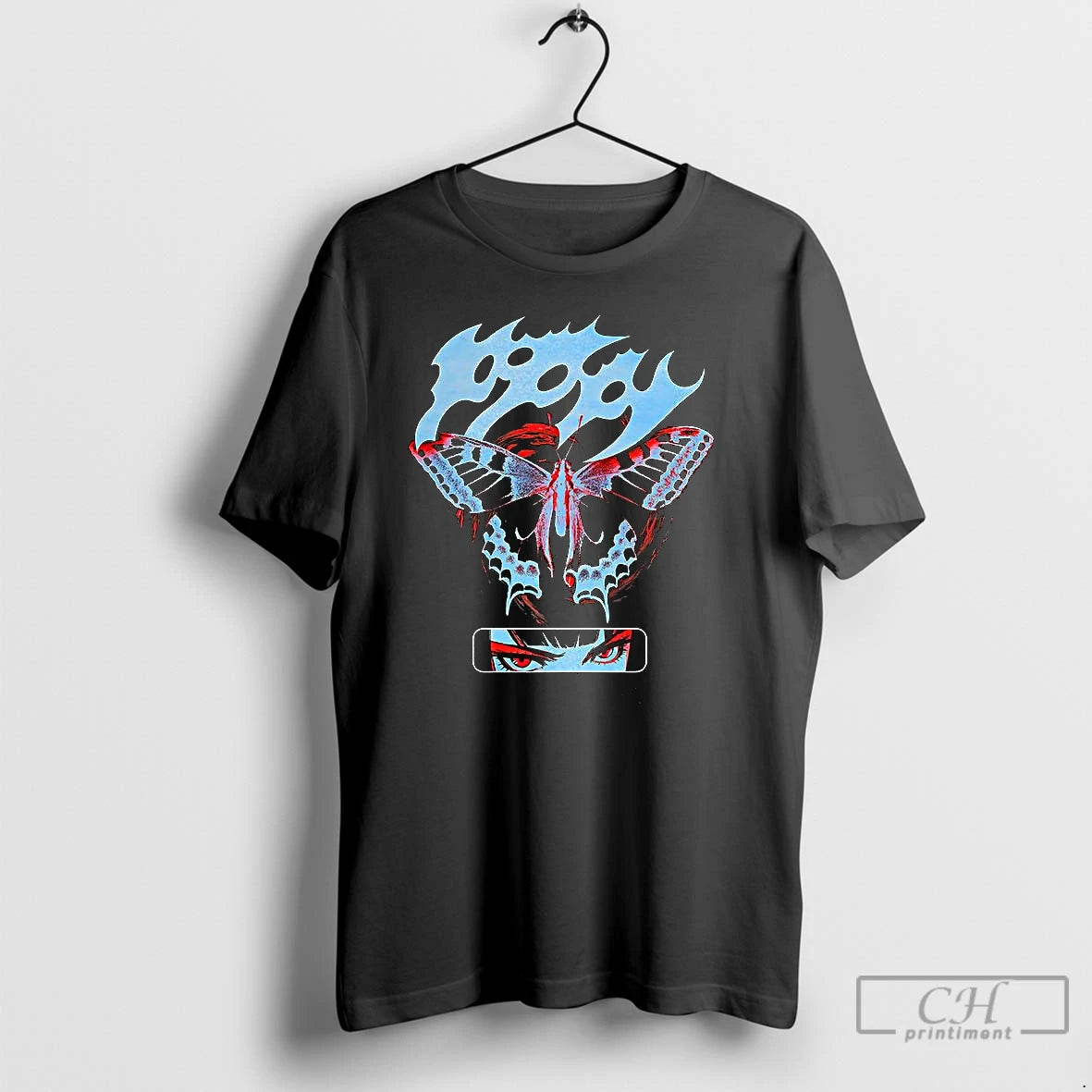 Classic Poppy Butterfly T Shirts Hoodie Sweatshirt | PurePodTees.com