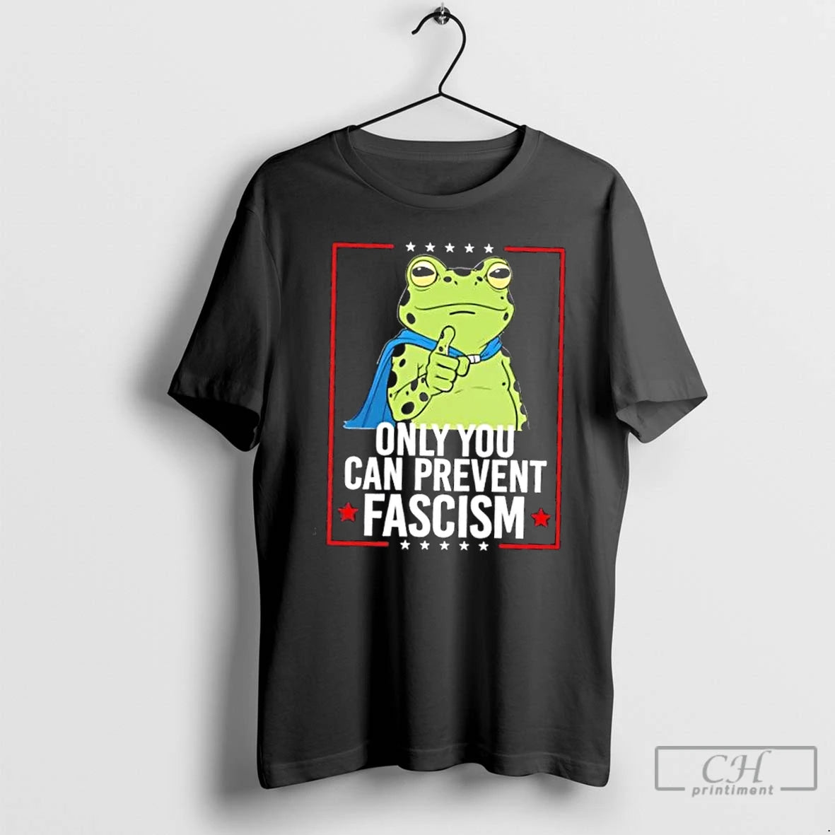 Classic Portland Frog Only You Can Prevent Fascism Stars T Shirts Hoodie Sweatshirt | PurePodTees.com