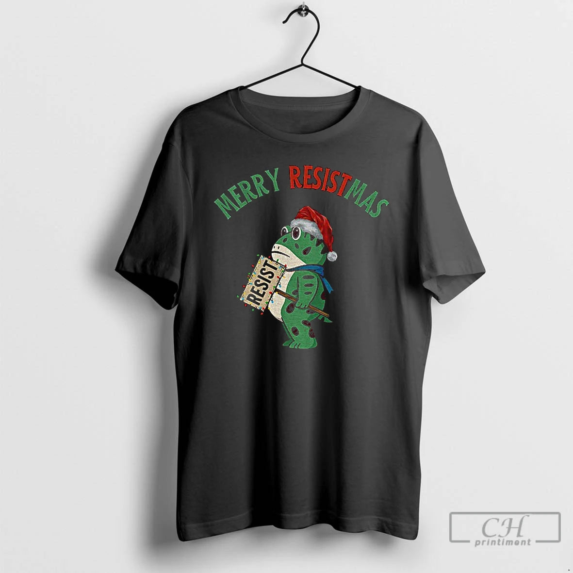 Classic Portland Frog Protest Resist Fascism Antifa Protest Merry Resistmas Christmas T Shirts Hoodie Sweatshirt