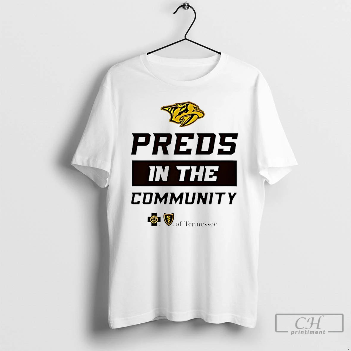 Classic Preds In The Community Nashville Predators Logo T Shirts Hoodie Sweatshirt | PurePodTees.com