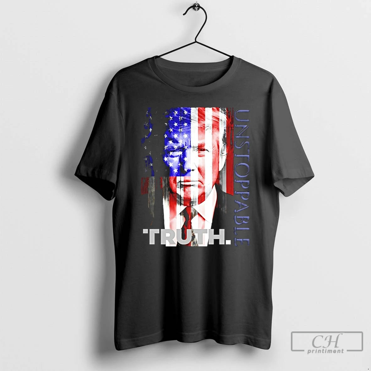 Classic President Trump Unstoppable Truth American Flag T Shirts Hoodie Sweatshirt | PurePodTees.com