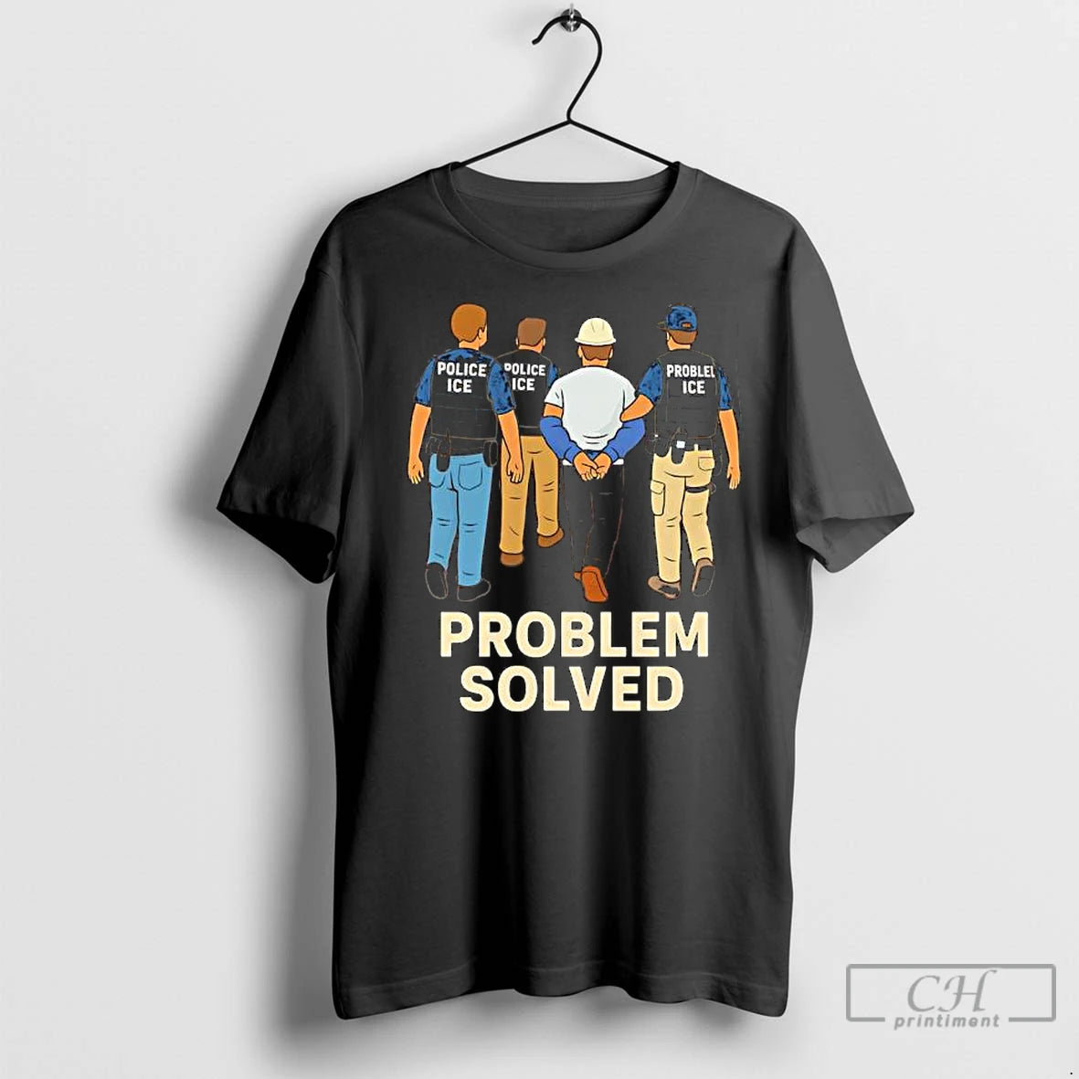 Classic Problem Solved Police Ice Construction Graphic Shirt Hoodie Sweatshirt | PurePodTees.com
