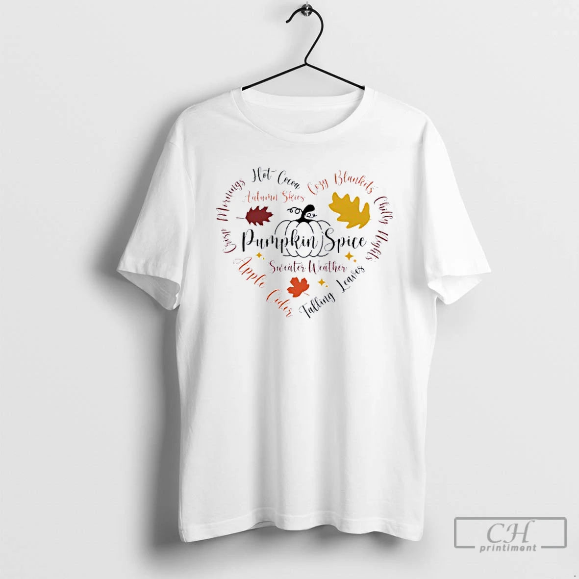 Classic Pumpkin Spice Weather Hot Cocoa Crisp Mornings T Shirts Hoodie Sweatshirt | PurePodTees.com