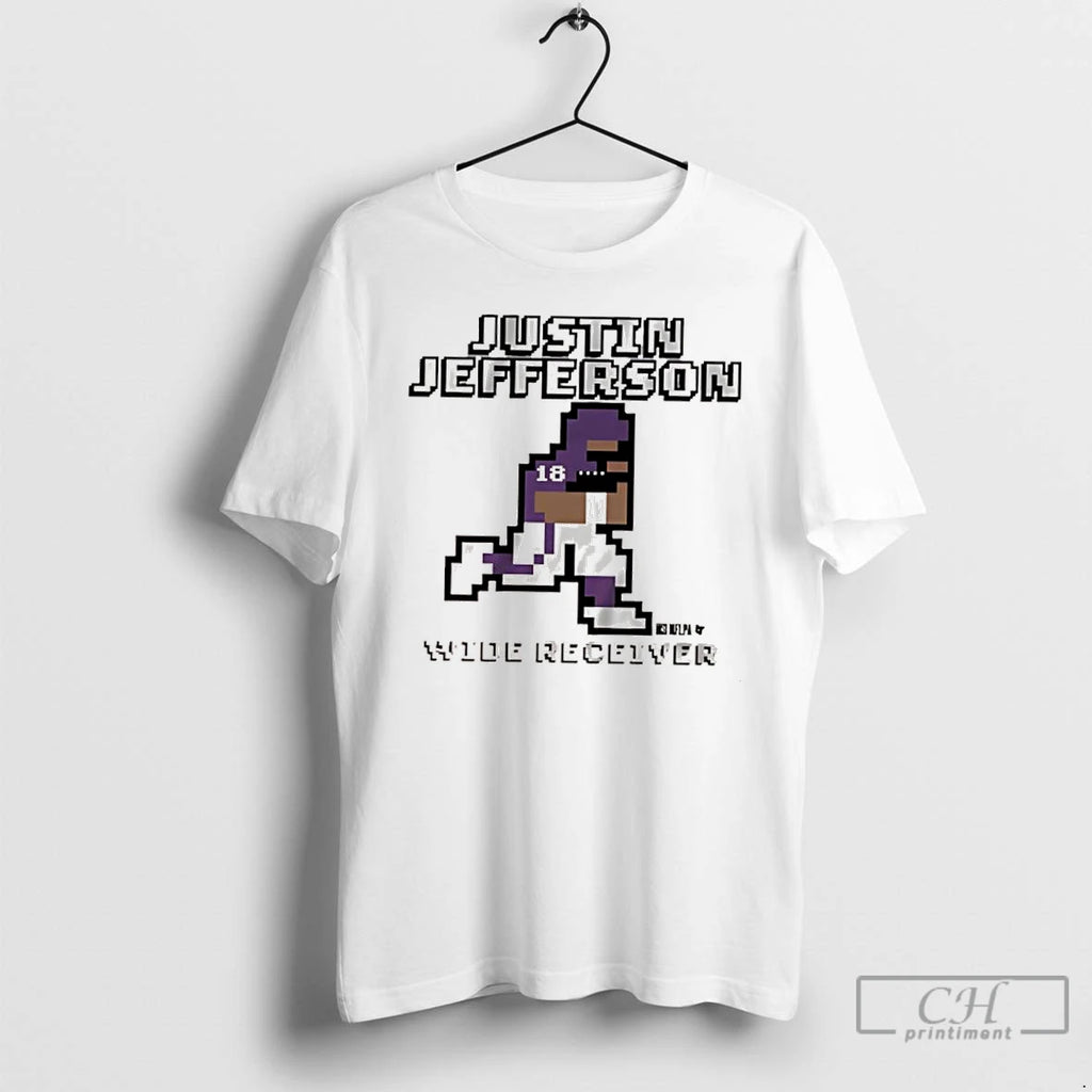 Classic Quaterback Justin Jefferson Minnesota Vikings Retro Baller T Shirts