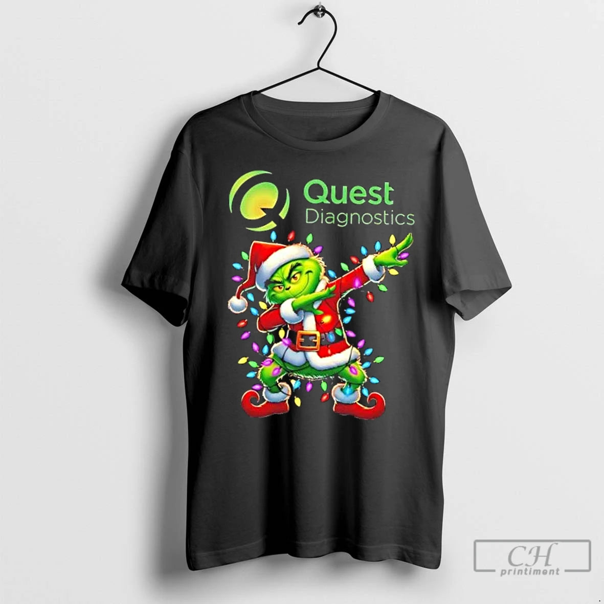 Classic Quest Diagnostics Grinch Dabbing Merry Christmas Shirt Hoodie Sweatshirt | PurePodTees.com