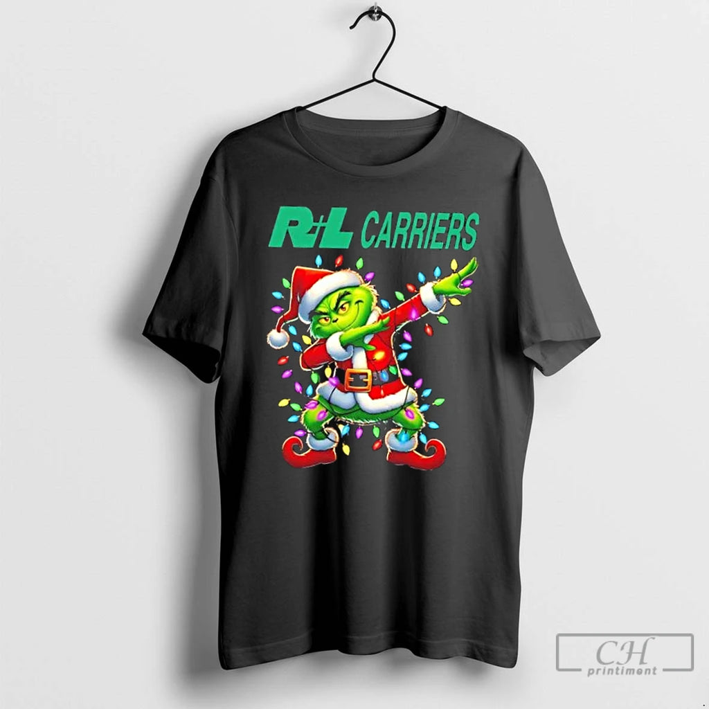 Classic Rl Carriers Grinch Dabbing Merry Christmas T Shirts Hoodie Sweatshirt | PurePodTees.com