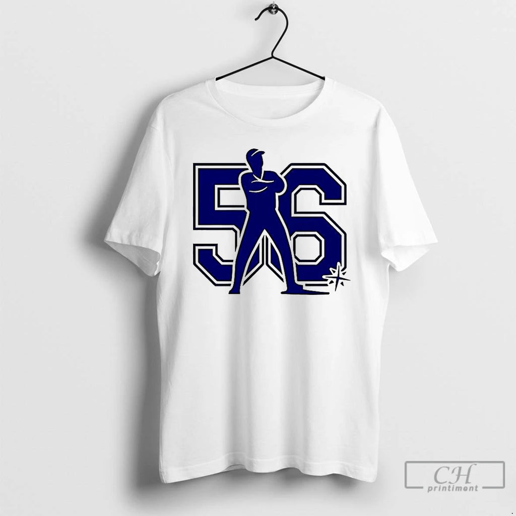 Classic Randy Arozarena Seattle Mariners Baseball Number 56 Silhouette T Shirts