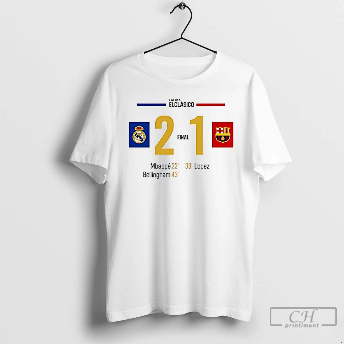 Classic Real Madrid 2 1 Barcelona El Clasico 2025 Victory T Shirts Hoodie Sweatshirt | PurePodTees.com