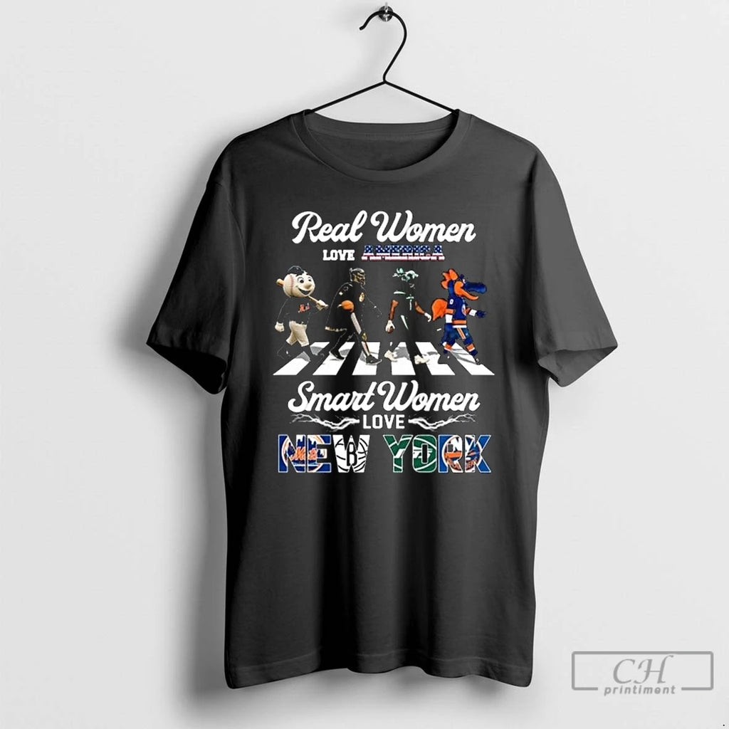 Classic Real Women Love America Smart Women Love New York City Sports Mets Brooklyn Jets Shirt Hoodie Sweatshirt