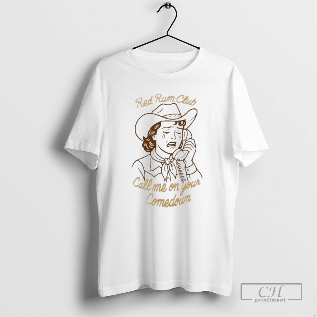 Classic Red Rum Club Call Me On Your Comedown Painting Shirt Sweater
