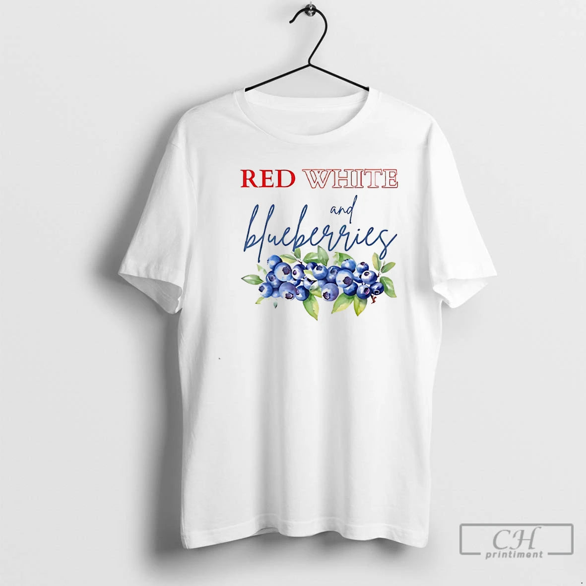 Classic Red White And Blueberries Charlie Kirk White T Shirts Hoodie Sweatshirt | PurePodTees.com