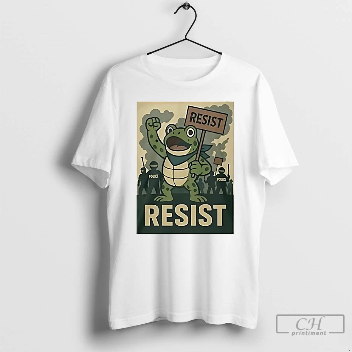 Classic Resist Portland Frog Hop Heros Of Portland T Shirts Hoodie Sweatshirt | PurePodTees.com
