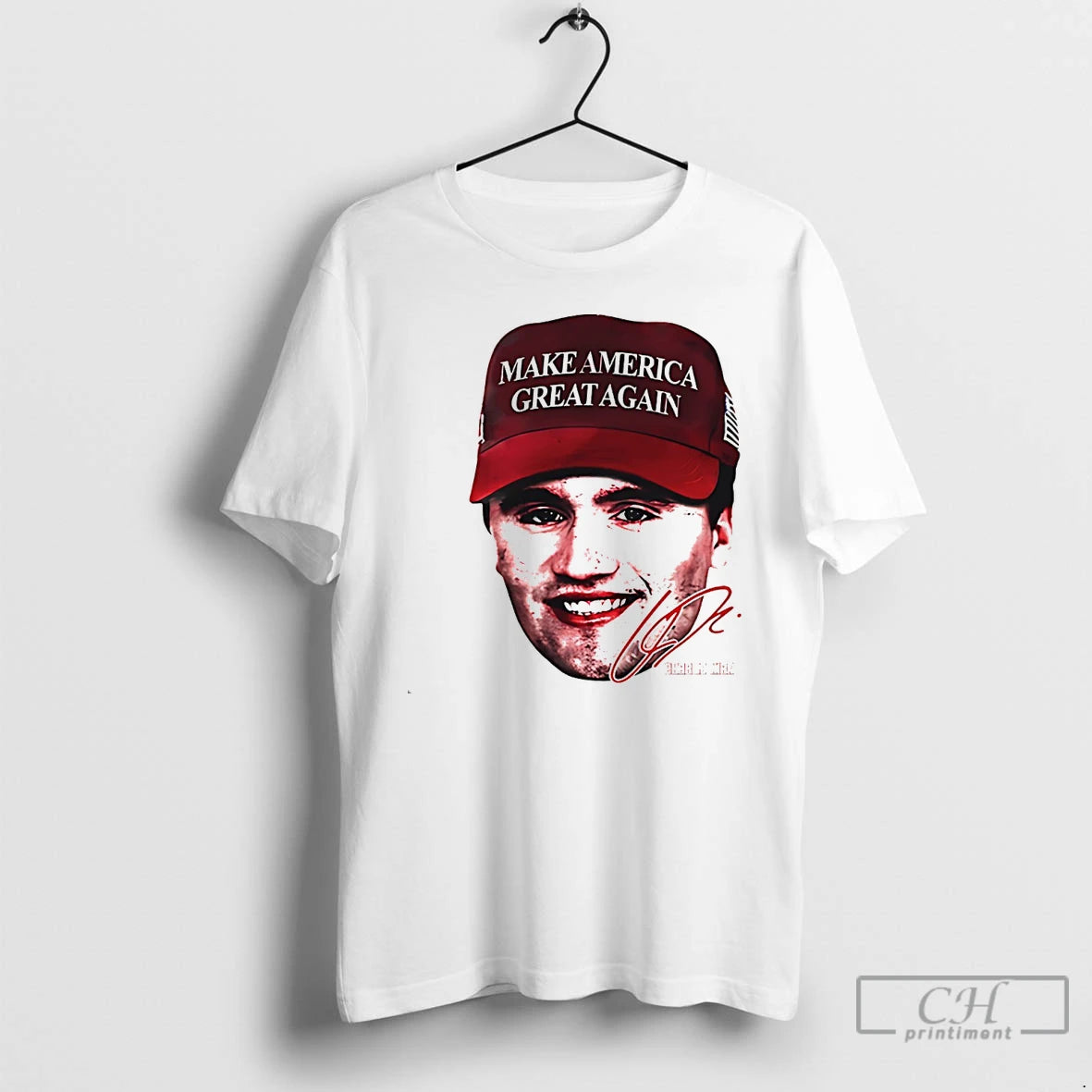 Classic Rest In Peace Charlie Kirk Make America Graet Again White T Shirts Hoodie Sweatshirt | PurePodTees.com