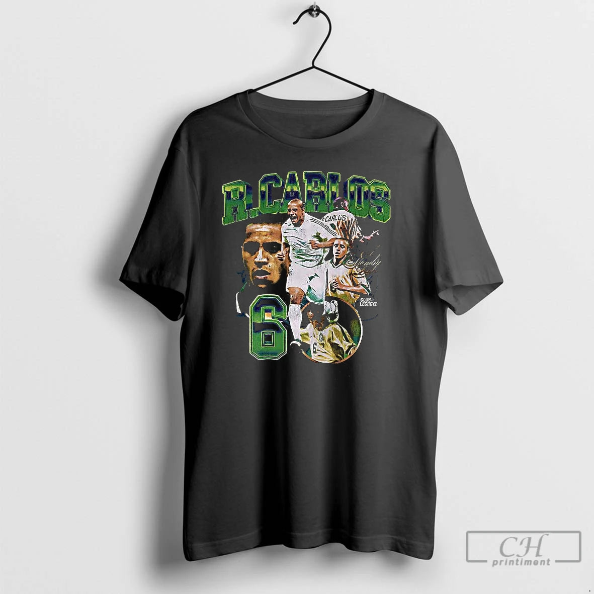 Classic Roberto Carlos Number 6 Graphic Vintage T Shirts Hoodie Sweatshirt | PurePodTees.com
