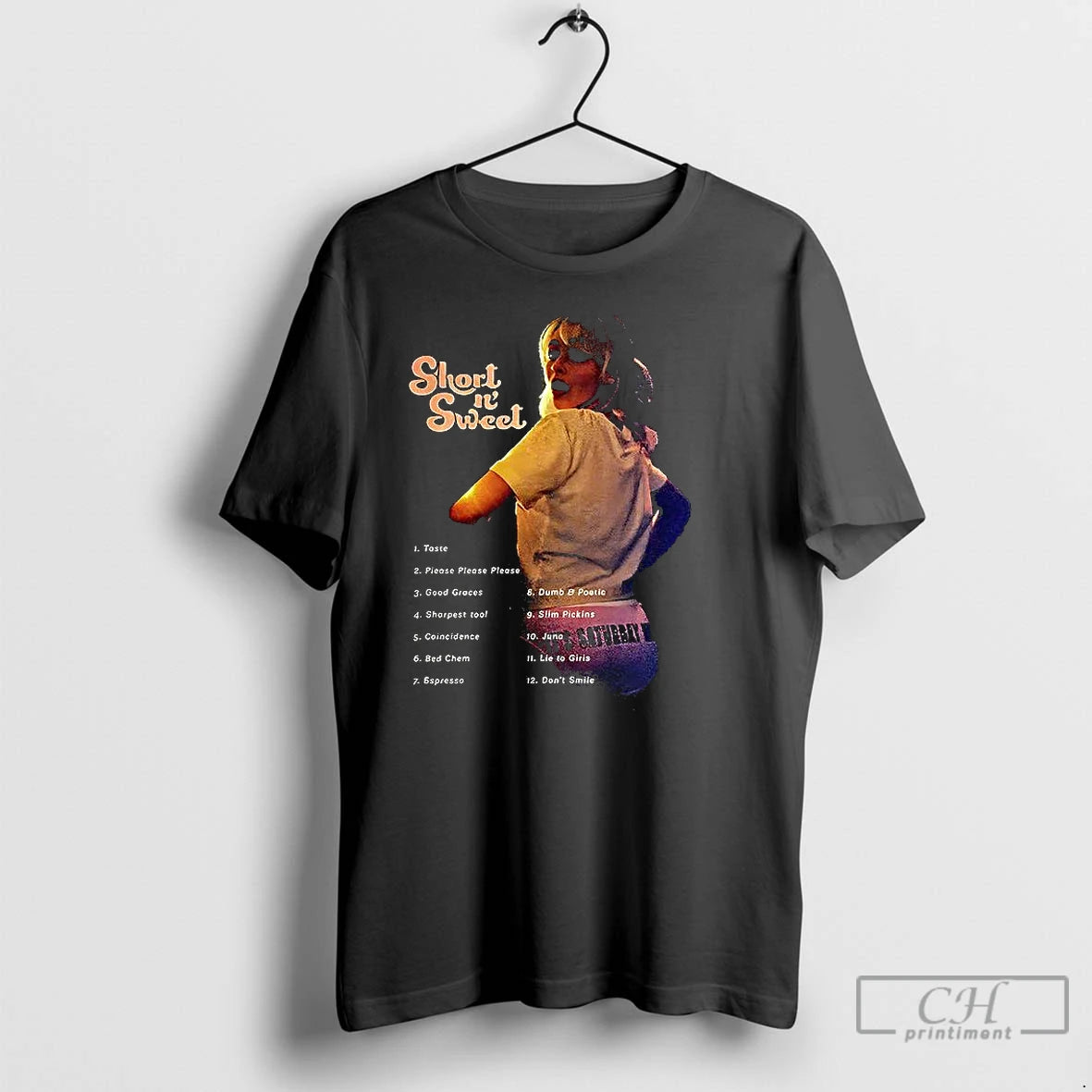 Classic Sabrina Short N Sweet Song List Music Lover T Shirts Hoodie Sweatshirt | PurePodTees.com