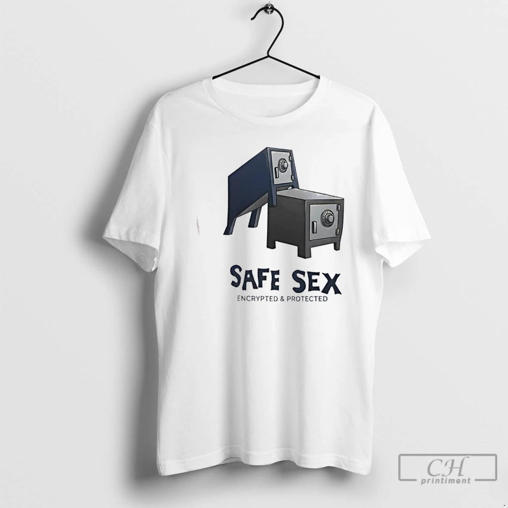 Classic Safe Sex Encrypted Protected Pun Shirt Hoodie Sweatshirt | PurePodTees.com