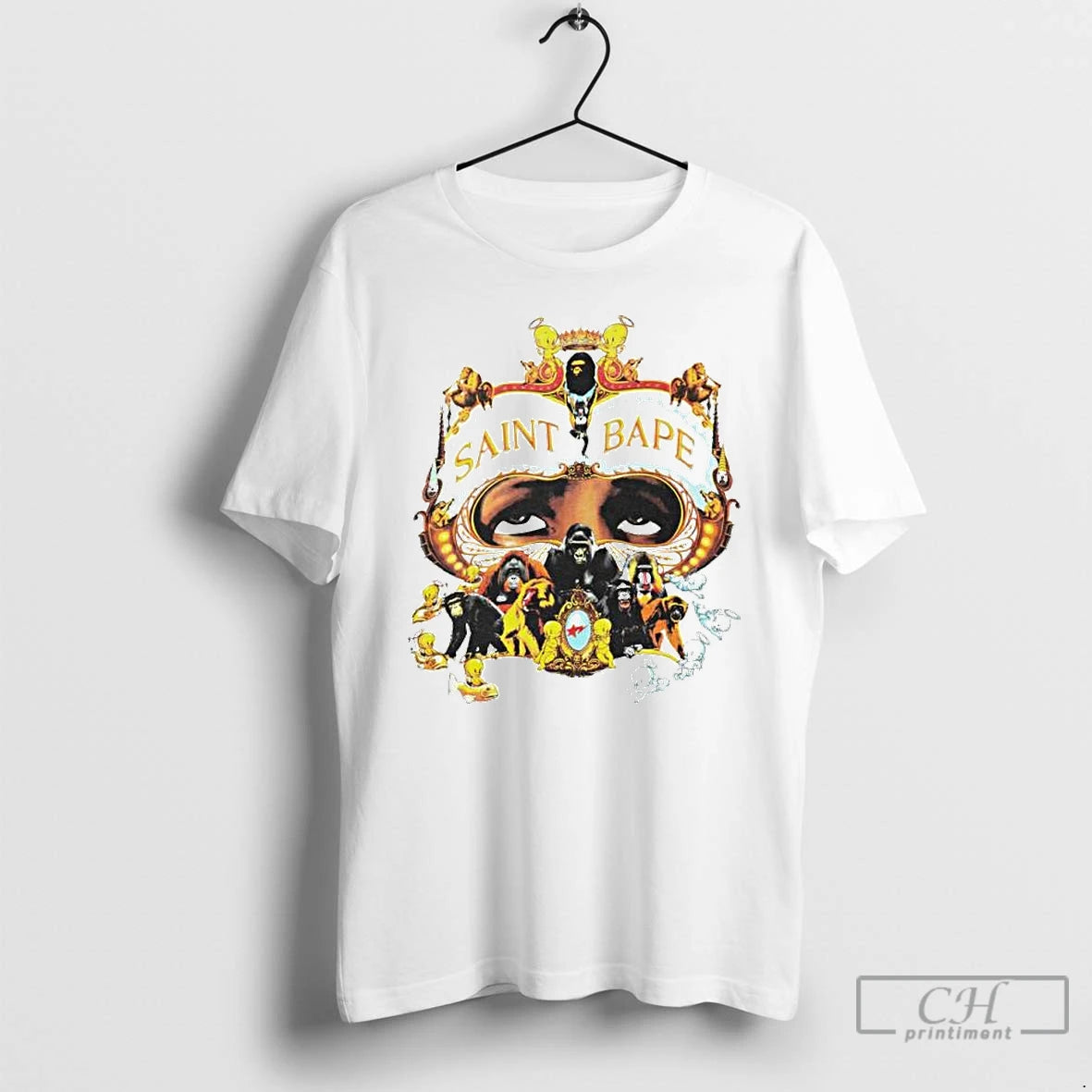 Classic Saint Bape Bathing Ape Generation Bape Ornaments T Shirts Hoodie Sweatshirt | PurePodTees.com