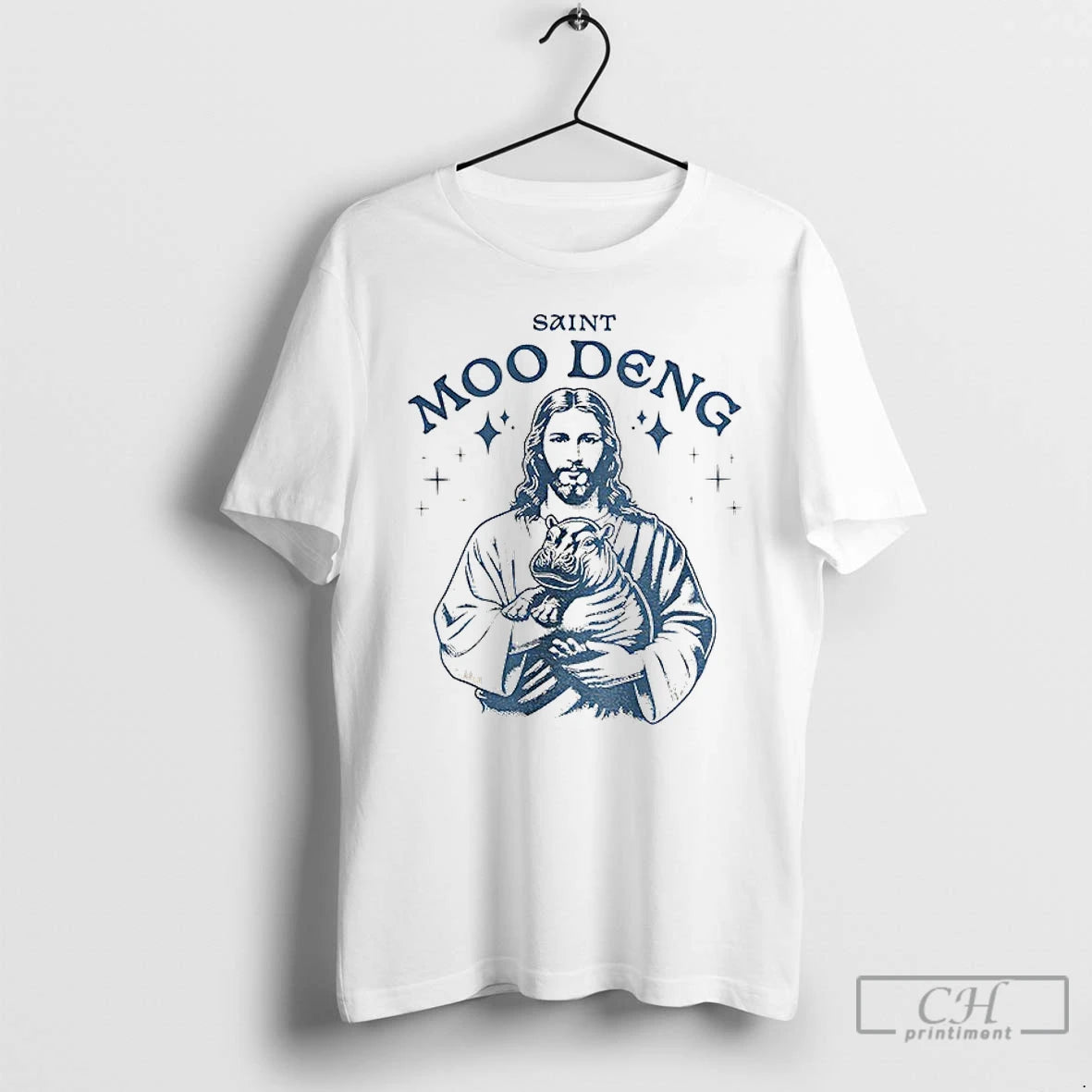 Classic Saint Moo Deng Christmas Shirt Hoodie Sweatshirt | PurePodTees.com