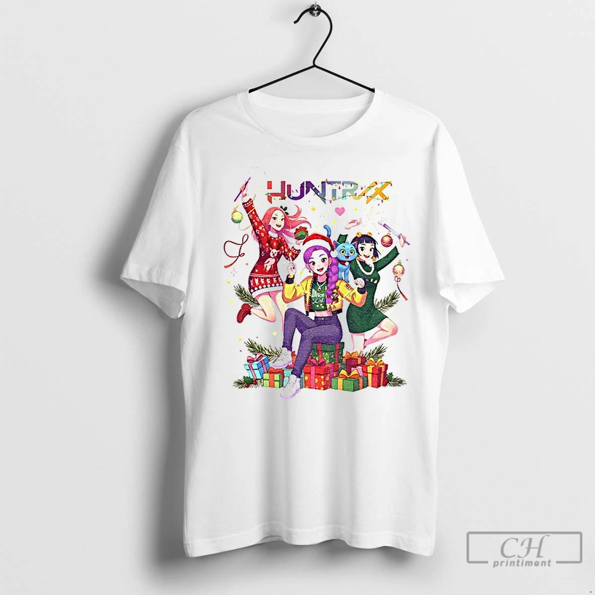 Classic Saja Girls Derpy Tiger Kpop Demon Hunters Huntrix Merry Christmas 2025 Shirt Hoodie Sweatshirt | PurePodTees.com