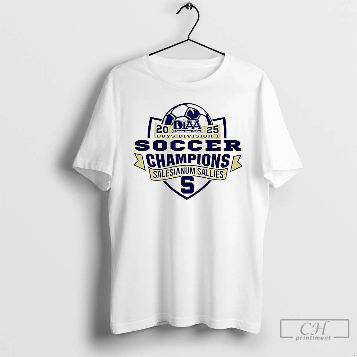 Classic Salesianum Sallies 2025 Diaa Soccer Champions Division1 Shirt Hoodie Sweatshirt | PurePodTees.com