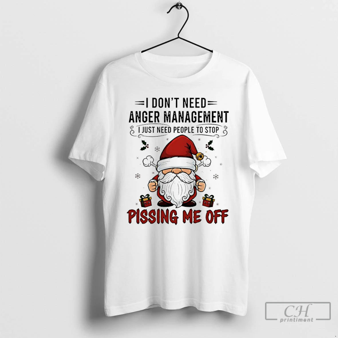 Classic Santa Claus I Dont Need Anger Management I Just Need People To Stop Pissing Shirt Hoodie Sweatshirt | PurePodTees.com