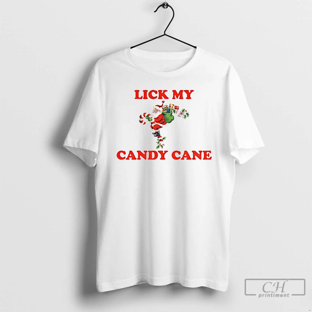 Classic Santa Claus Lick My Candy Cane Merry Christmas 2025 T Shirts Hoodie Sweatshirt | PurePodTees.com