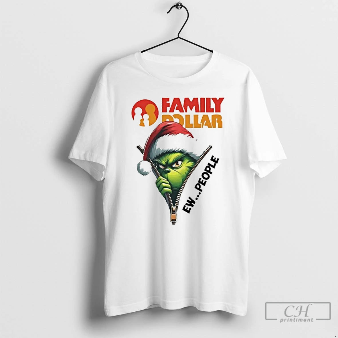 Classic Santa Grinch Family Dollar Logo Ew People T Shirts Hoodie Sweatshirt | PurePodTees.com