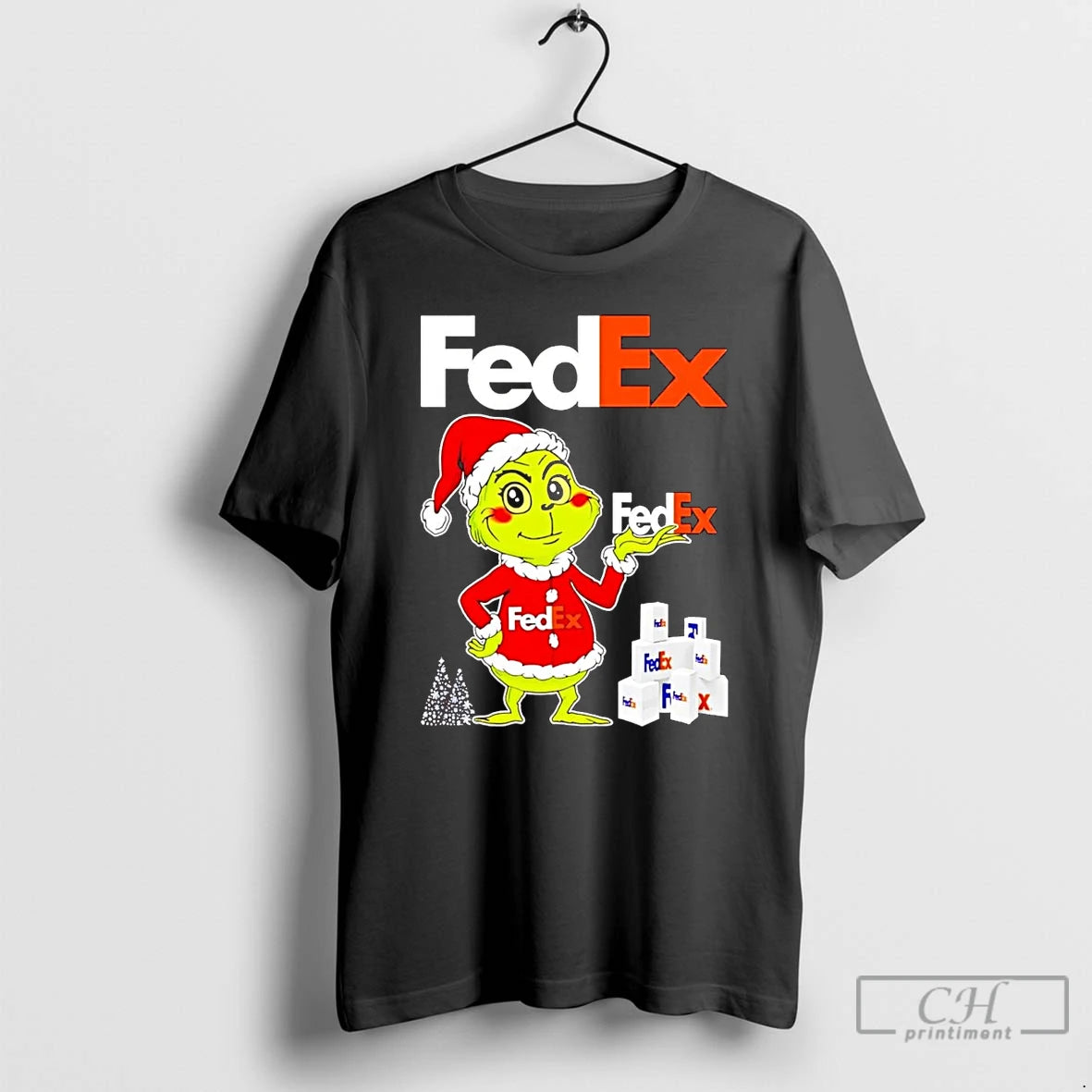 Classic Santa Grinch Fedex Christmas T Shirts Hoodie Sweatshirt | PurePodTees.com
