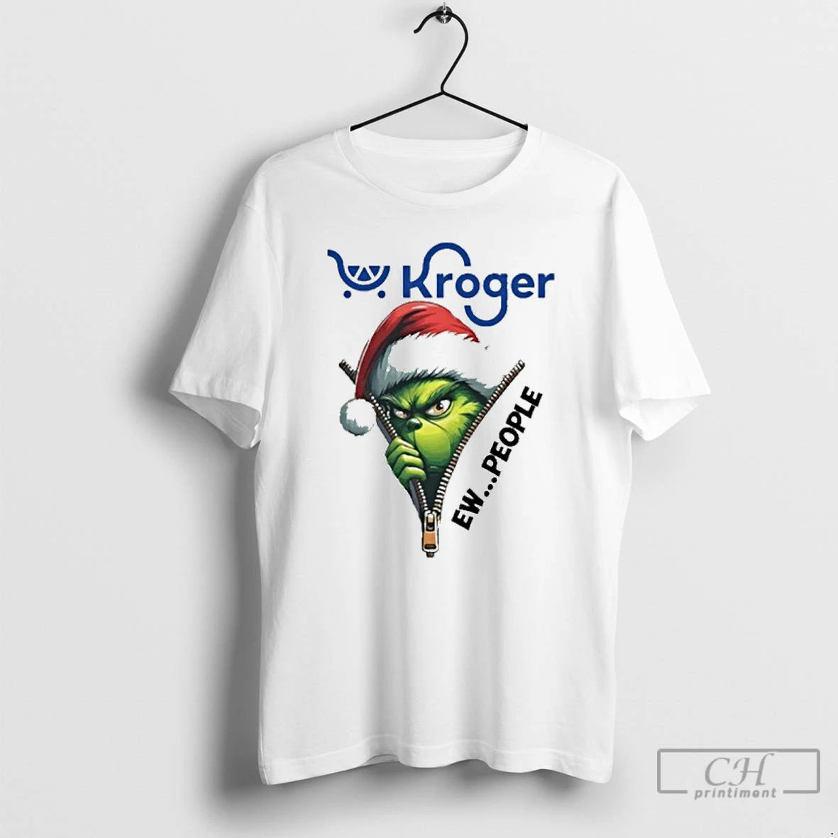 Classic Santa Grinch Kroger Logo Ew People T Shirts Hoodie Sweatshirt | PurePodTees.com