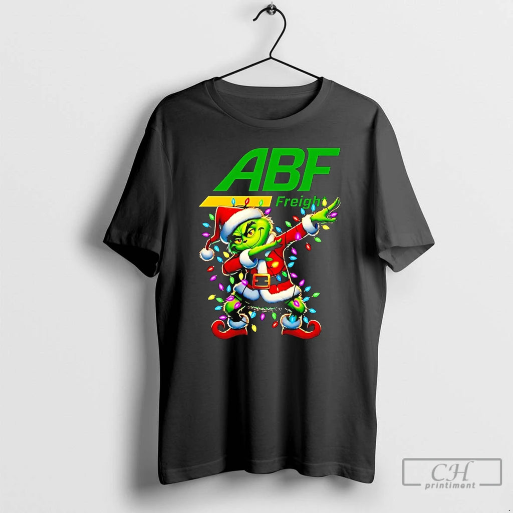 Classic Santa Grinch Dabbing Abf Christmas Light T Shirts Hoodie Sweatshirt | PurePodTees.com