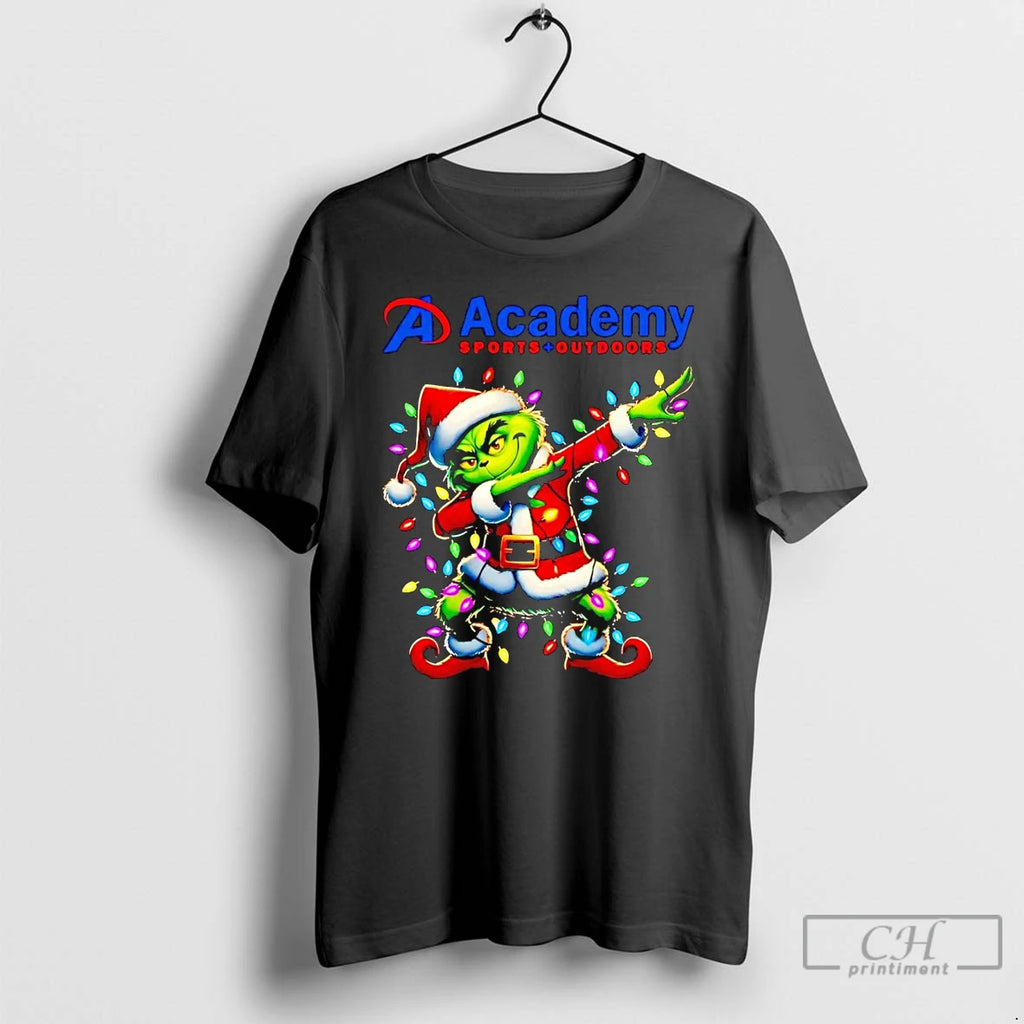 Classic Santa Grinch Dabbing Academy Christmas Light T Shirts Hoodie Sweatshirt | PurePodTees.com