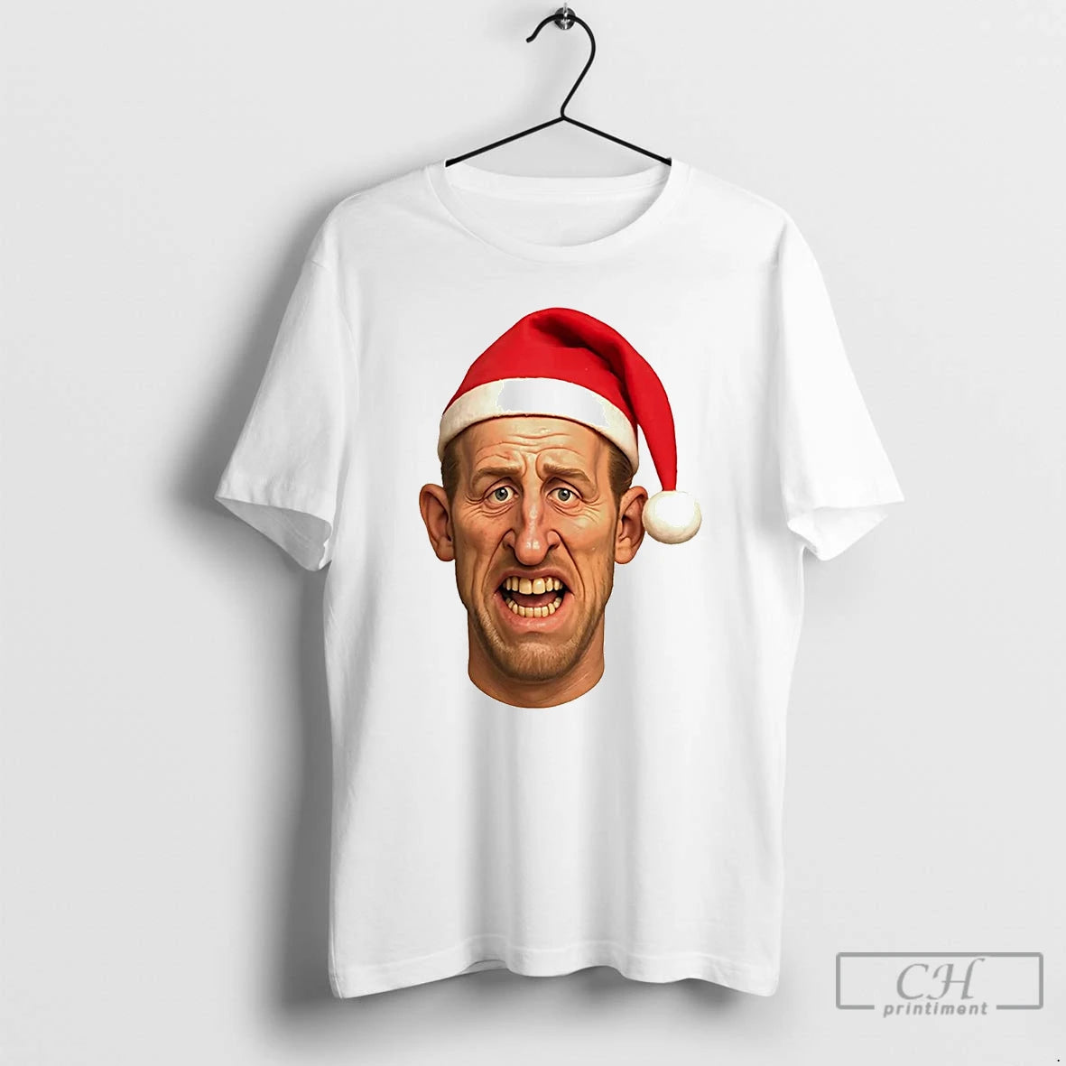 Classic Santa Harry Kane Caricature Christmas Shirt Hoodie Sweatshirt | PurePodTees.com