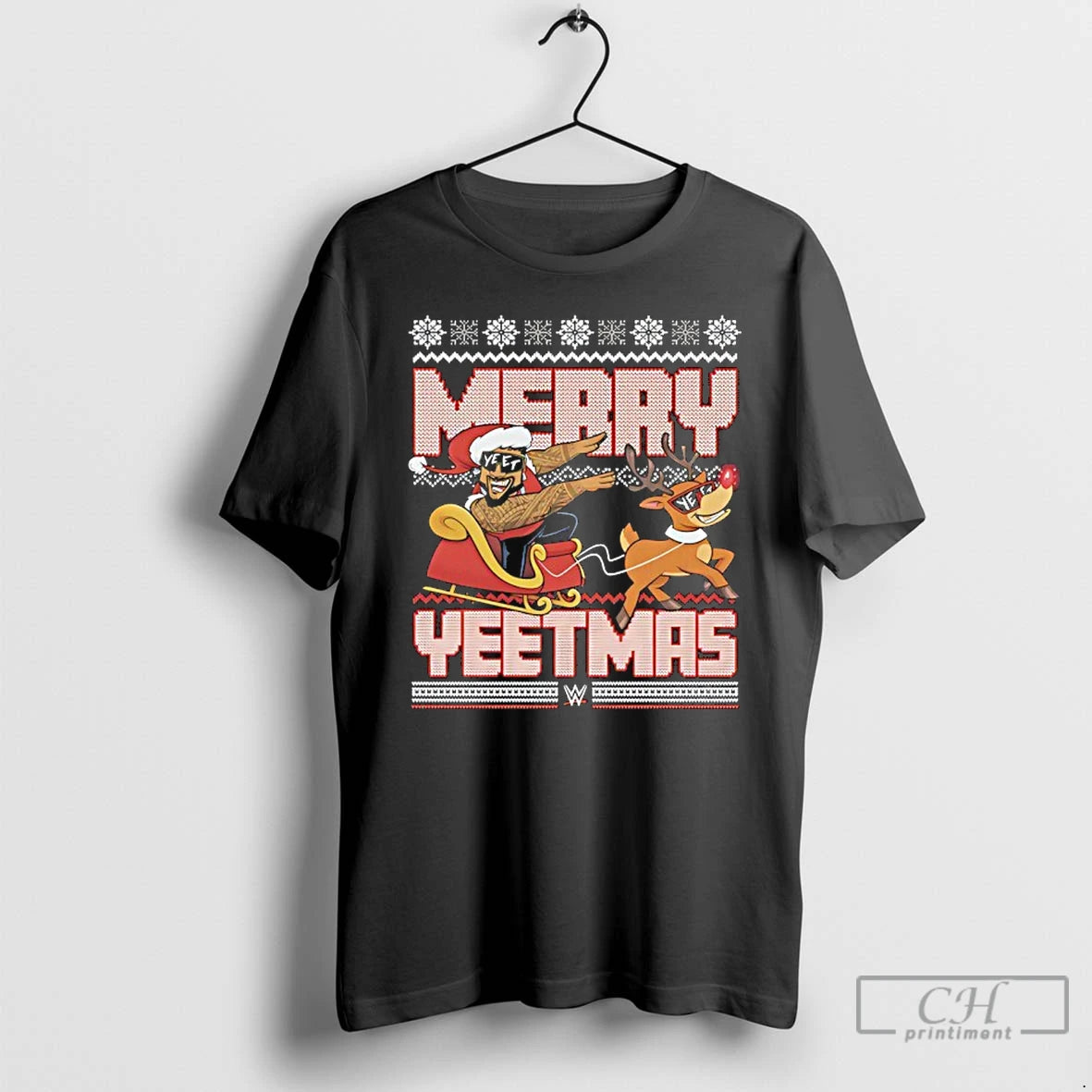 Classic Santa Jey Uso Big Shots Merry Yeetmas Christmas Ugly Sweat Shirt Hoodie Sweatshirt | PurePodTees.com
