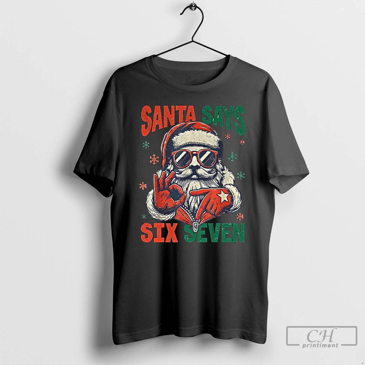 Classic Santa Says Six Seven Funny 6 7 Xmas Shirt Hoodie Sweatshirt | PurePodTees.com