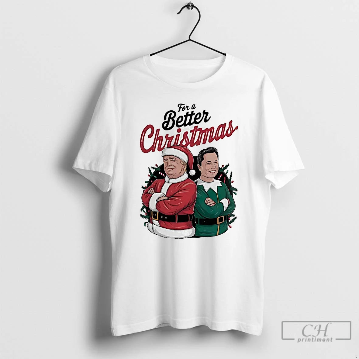 Classic Santa Trump Elon Elf For A Better Christmas T Shirts Hoodie Sweatshirt | PurePodTees.com