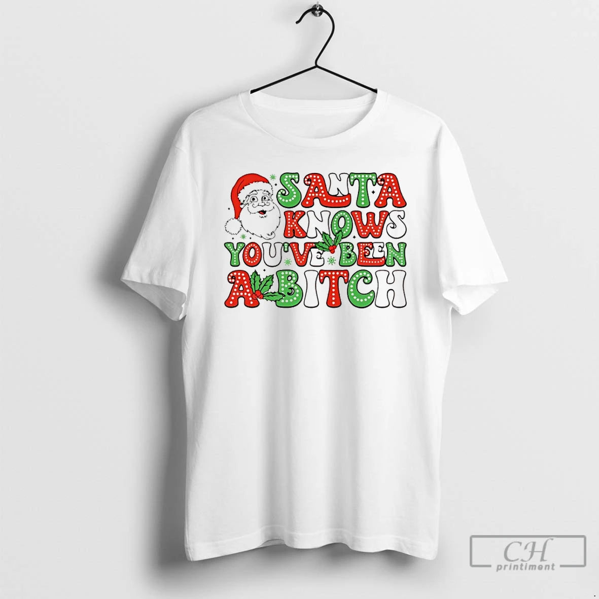 Classic Santa Know Youve Been A Bitch Christmas 2025 Shirt Hoodie Sweatshirt | PurePodTees.com
