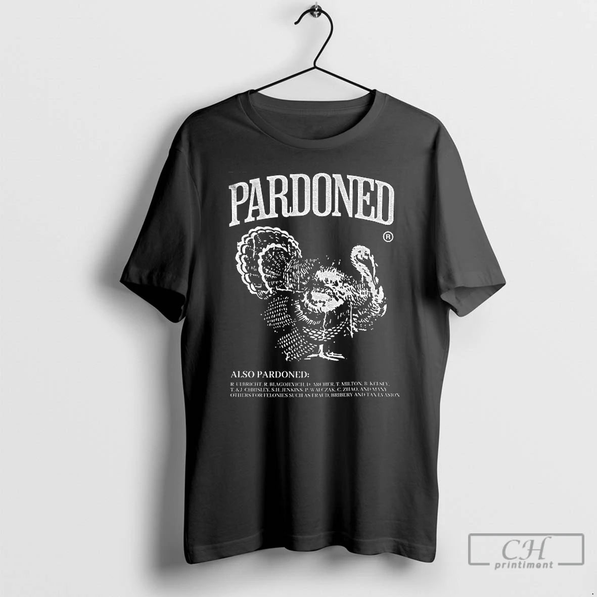 Classic Sarcastic Anti Trump Thanksgiving Turkey Pardoned Shirt Hoodie Sweatshirt | PurePodTees.com