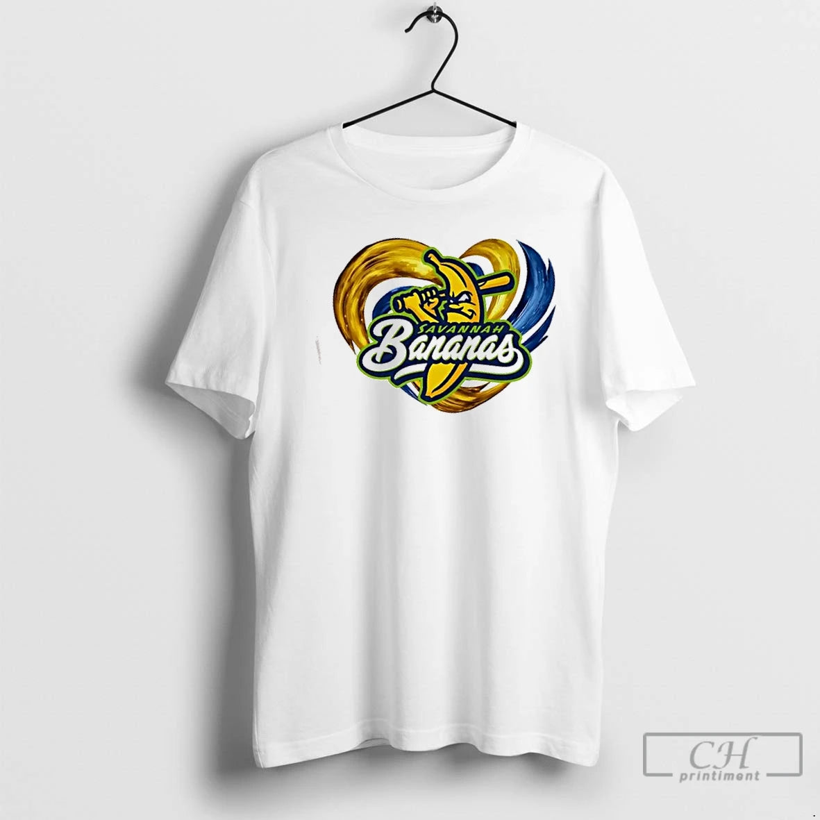 Classic Savannah Bananas Baseball Heart Colors T Shirts Hoodie Sweatshirt | PurePodTees.com