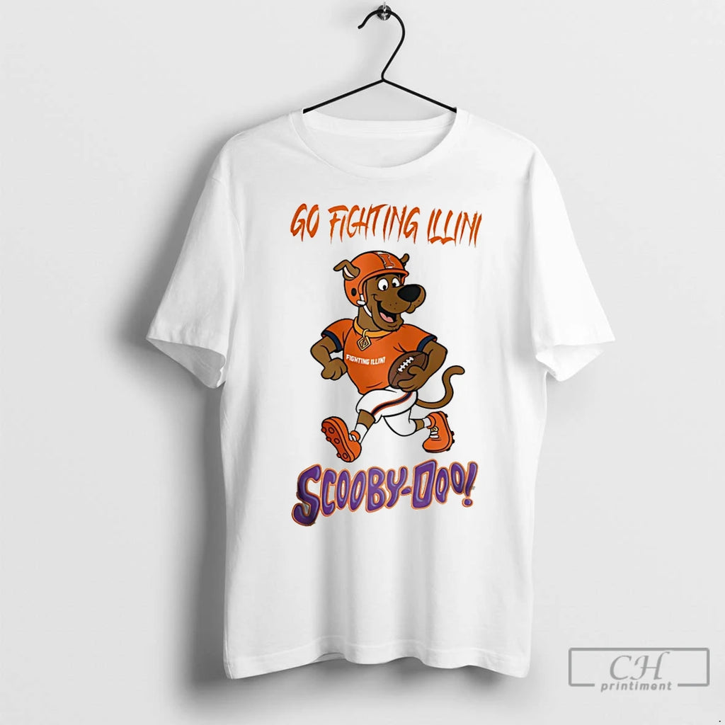 Classic Scooby Doo X Illinois Fighting Illini Go Illini Cartoon