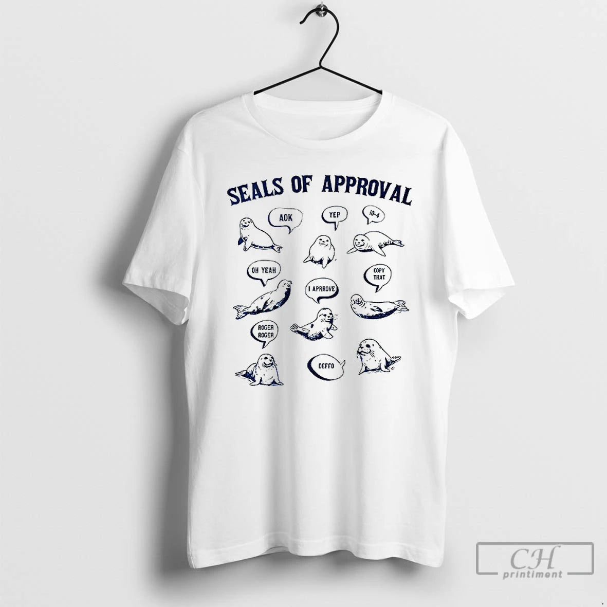 Classic Seals Of Approval Funny Seal Graphic T Shirts Hoodie Sweatshirt | PurePodTees.com