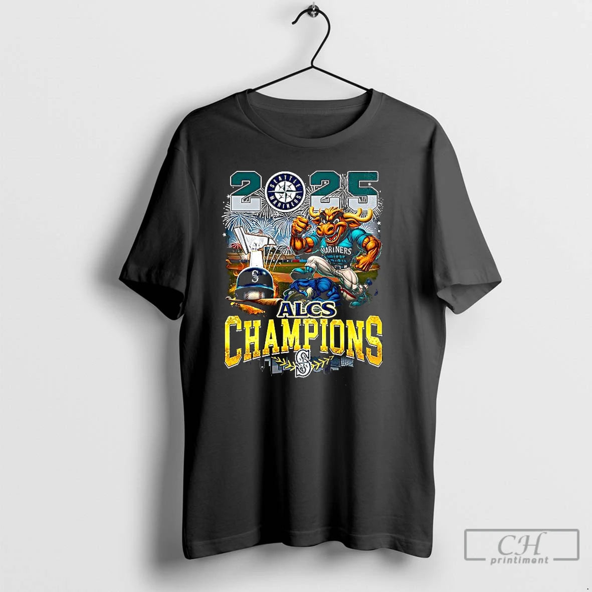 Classic Seattle Mariners Alcs Champions 2025 Mascot T Shirts Hoodie Sweatshirt | PurePodTees.com