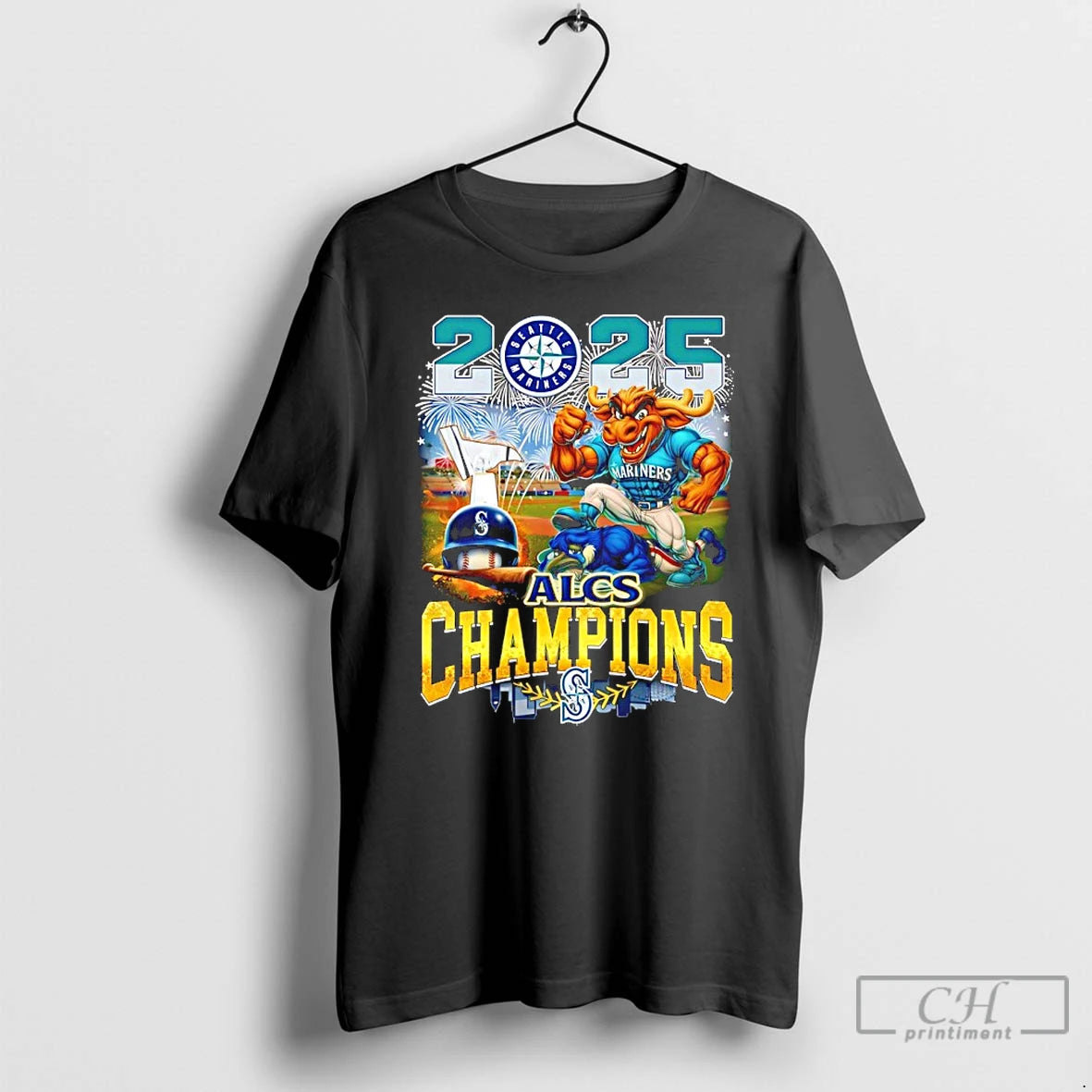 Classic Seattle Mariners Baseball 2025 Alcs Champions Signatures Mascot T Shirts Hoodie Sweatshirt | PurePodTees.com