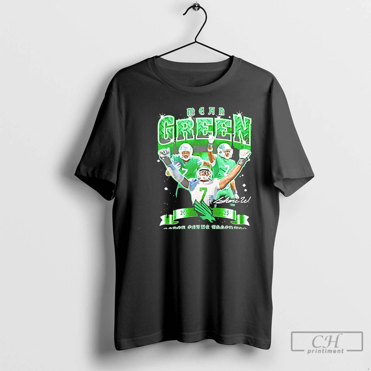 Classic Shane Whitter North Texas Mean Green 2025 Signature Christmas T Shirts Hoodie Sweatshirt | PurePodTees.com