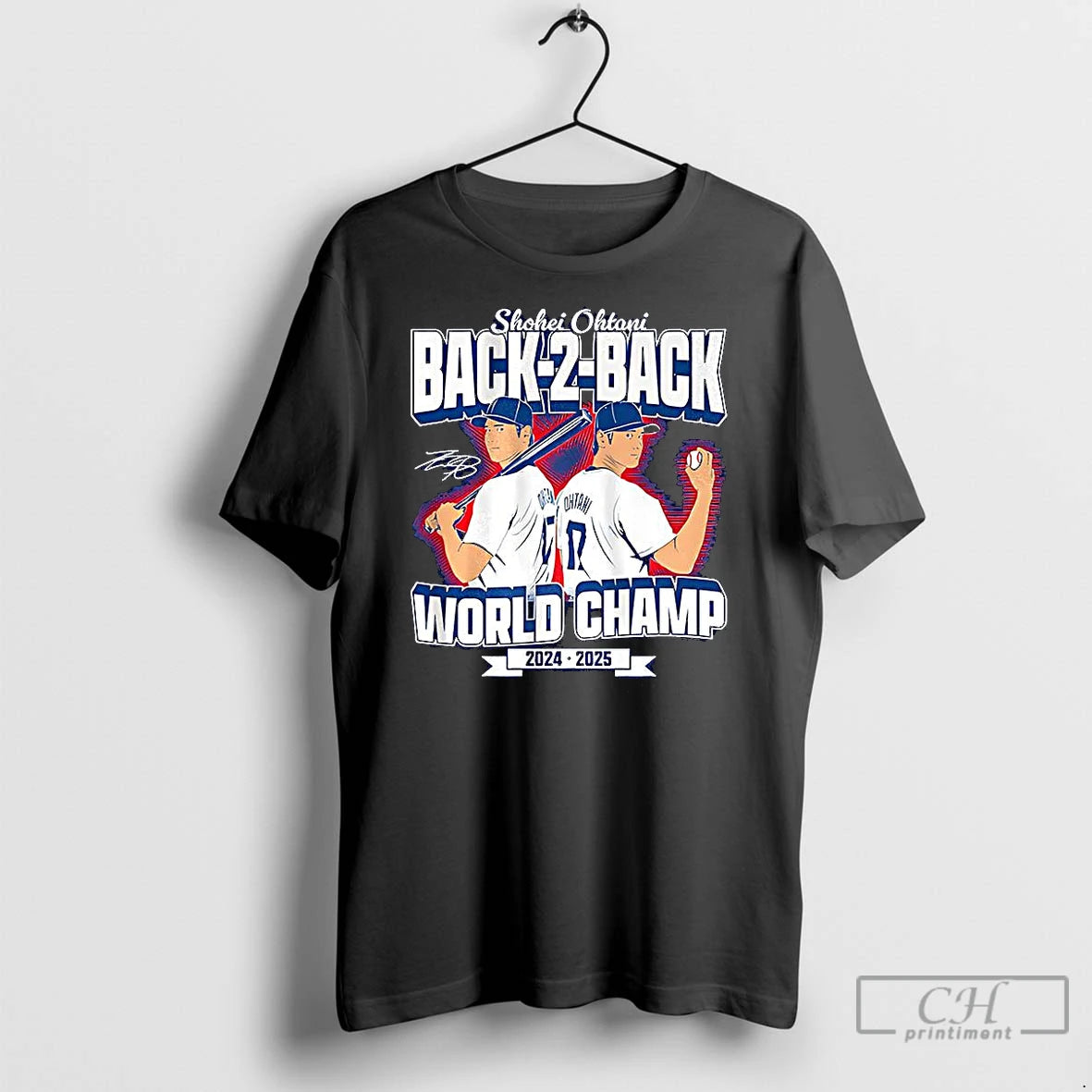 Classic Shohei Ohtani Los Angeles Dodgers Back To Back World Champs 2025 Signature Shirt Hoodie Sweatshirt | PurePodTees.com